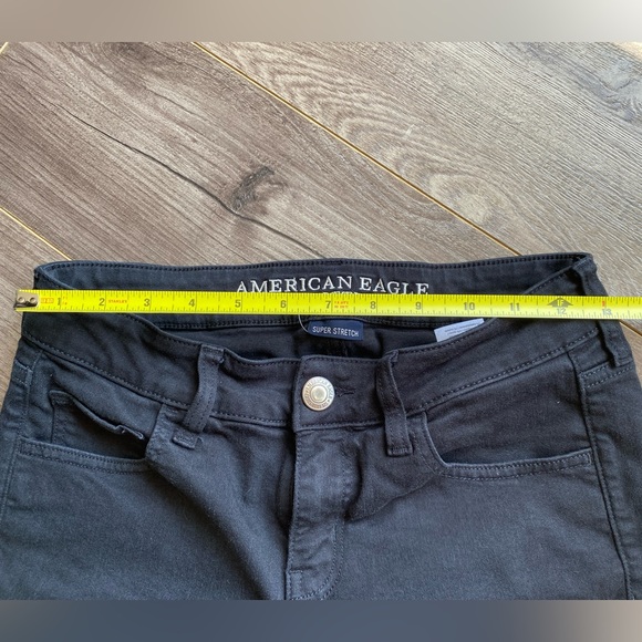 American Eagle soft black super stretch cotton blend mid rise 4” shorts - Picture 5 of 6